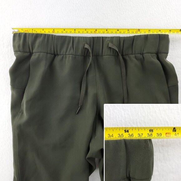 Lululemon On The Fly Pants 26" W5BM4S Lightweight Wrinkle Free Green Size 6 - Picture 6 of 11